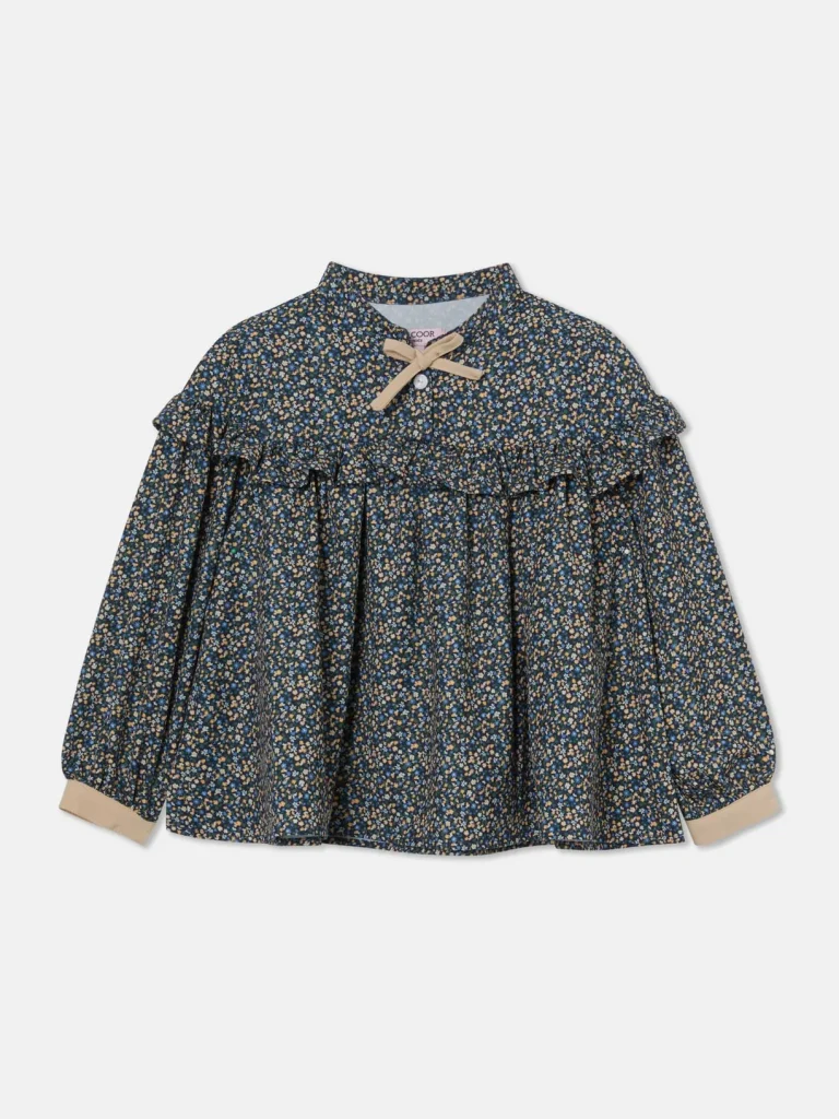 Bow Blouse, Dark Blue