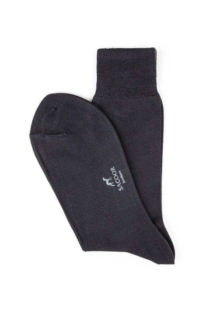 Knitted plain socks, Dark Grey1