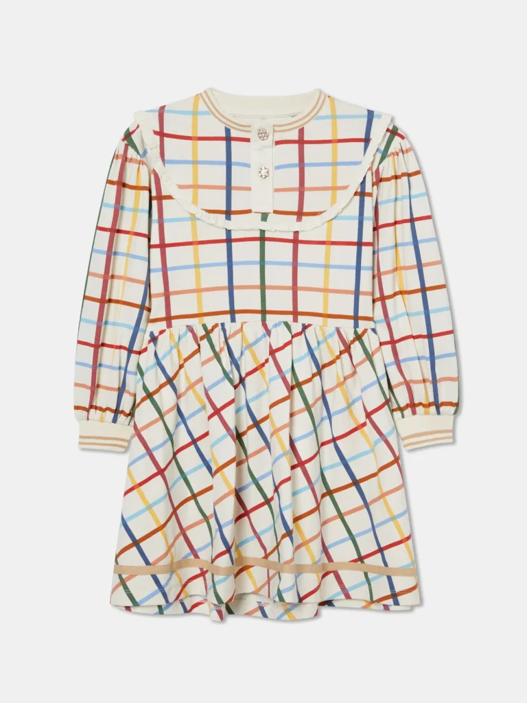 Retro Checks Sweat Dress-Print