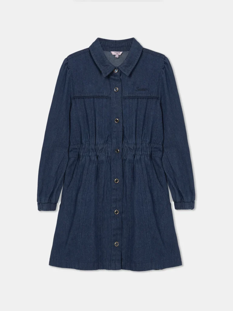 Sacoor Denim Dress, Dark Blue