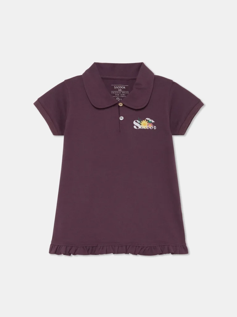 Sacoor Wildflowers Polo Shirt, Plum