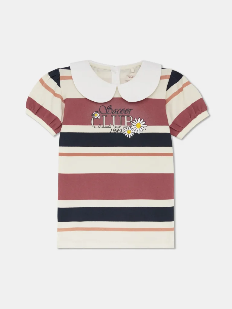 Stripped Polo Shirt, Pink
